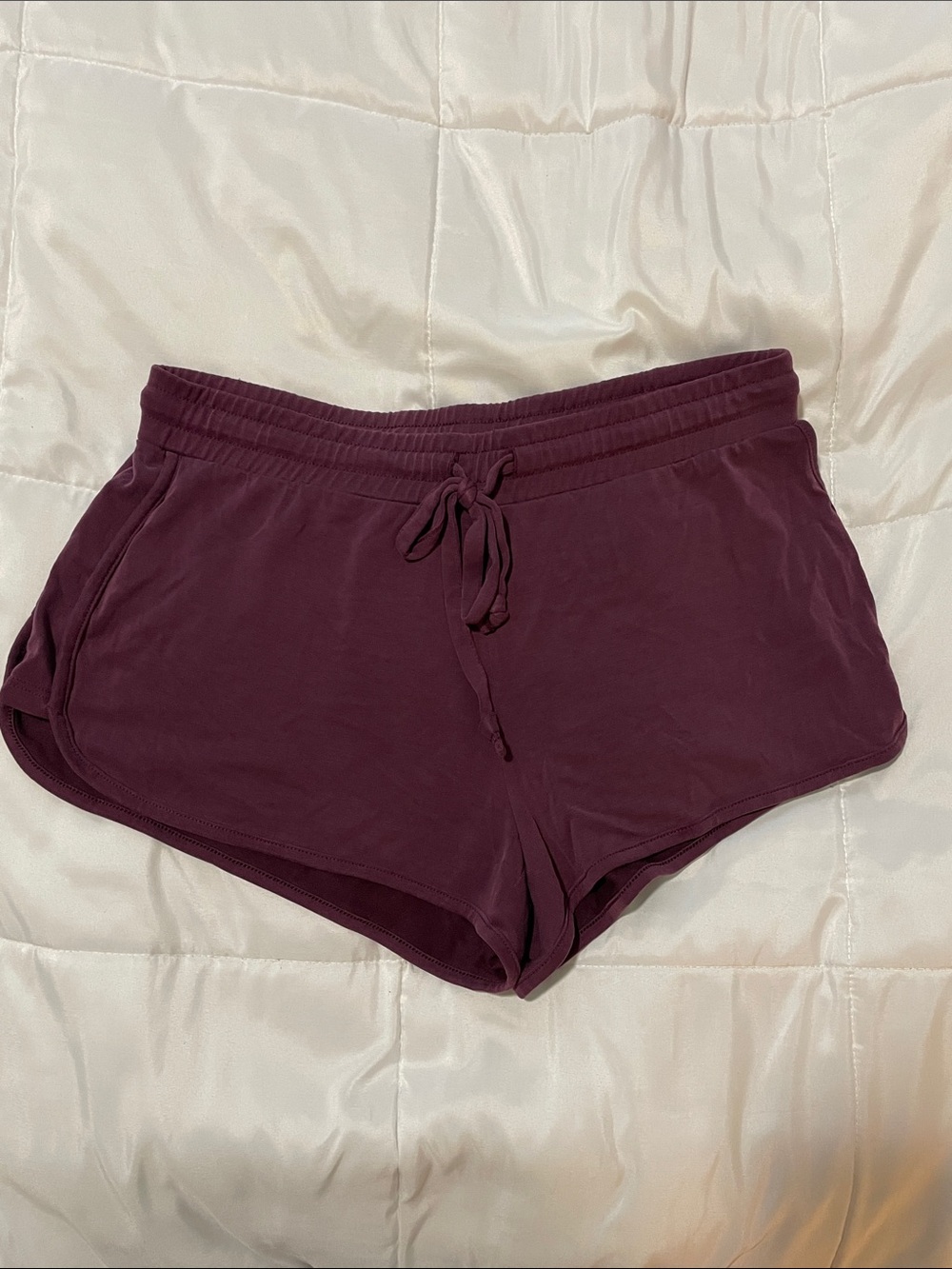 Aerie Women's Drawstring Lounge Shorts - Deep Plum